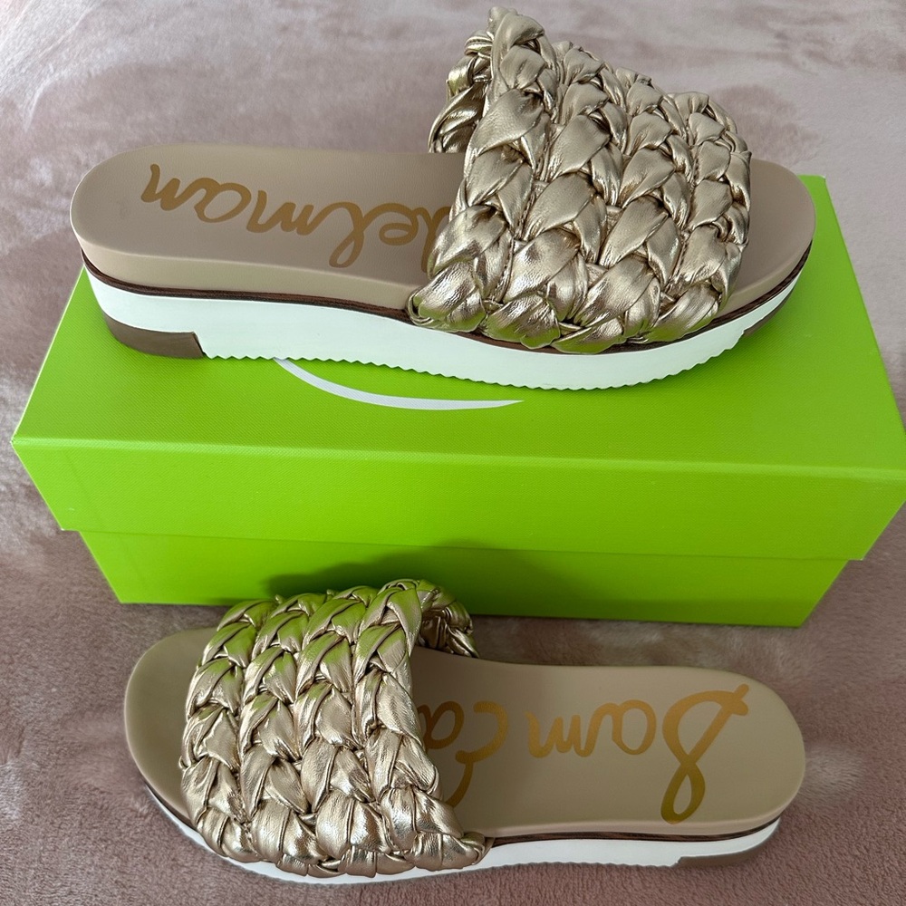 Sam Edelman Ainslie Slide Gold 8.5